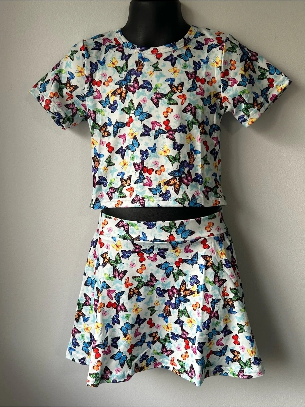 NEW Butterfly 3-Piece Skirt & Top Set Handmade 12T - Picture 8 of 12